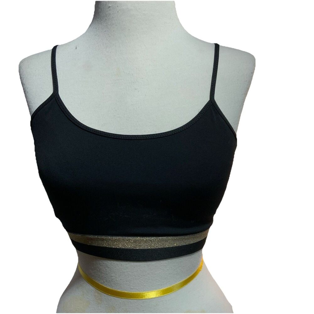 Kate Spade New York Sports Bra Black Pullover Workout Gym Active Yoga Size Small
